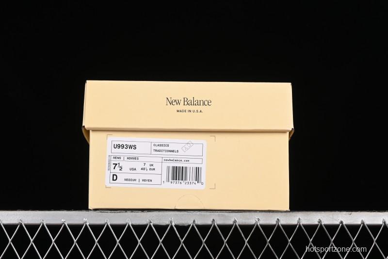 New Balance Made In USA M993 Series Classic Retro Casual Running Shoes - U993WS
