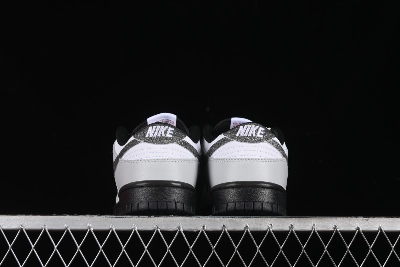 Nike Dunk Low "Glitter Swoosh" Light Silver SB Low-Top Casual Skate Shoes - HQ3462-191