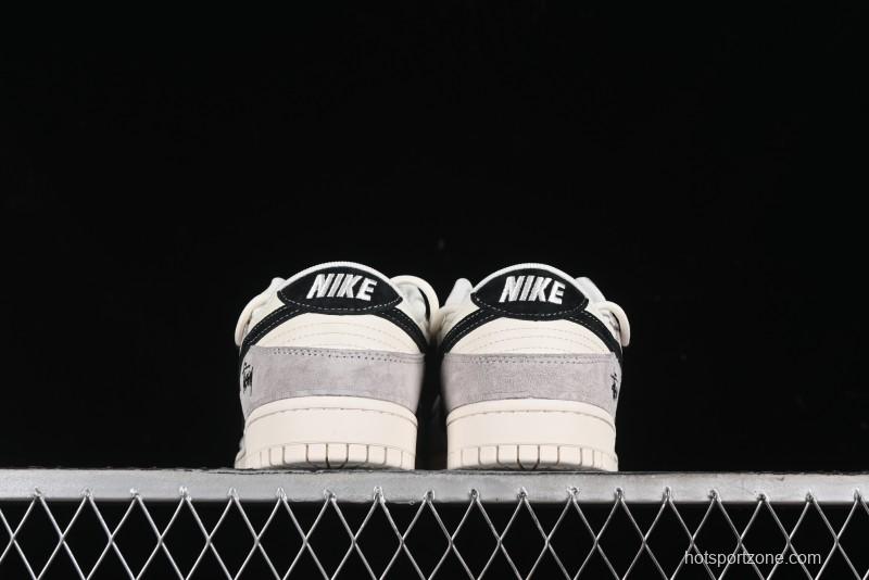 Nike SB Dunk Low Stussy Bandana Black Swoosh Anniversary Custom Low-Top Casual Skate Shoes - SJ2068-306