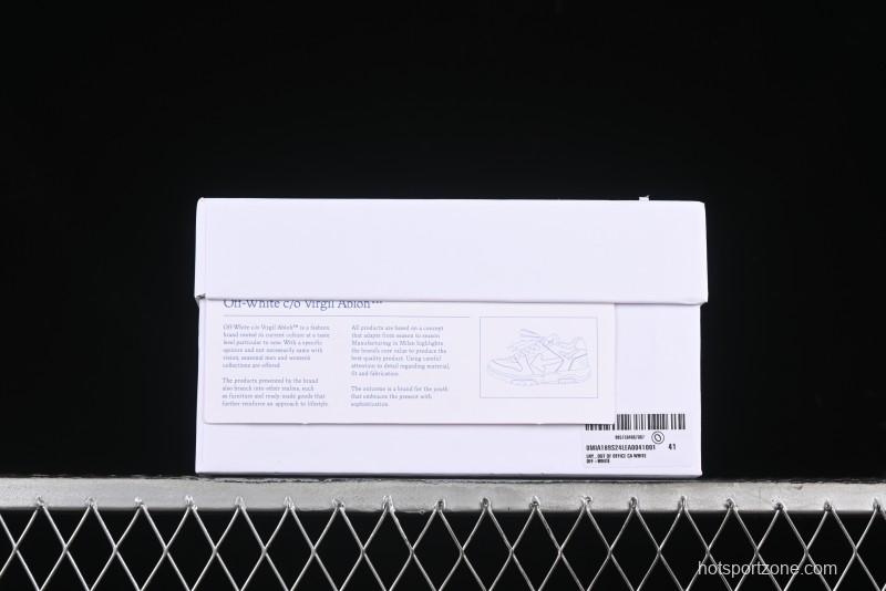 Off-White Out Of Office Low-Top Fashion Sneakers in White Black - AJD4