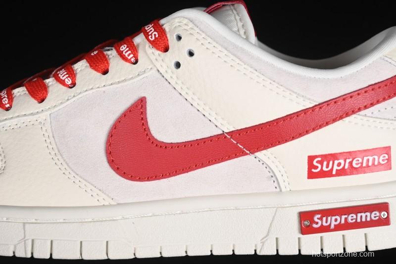 Nike SB Dunk Low Supreme Collaboration - Anniversary Edition Customized Low-Top Casual Skate Shoes - KK1333-002