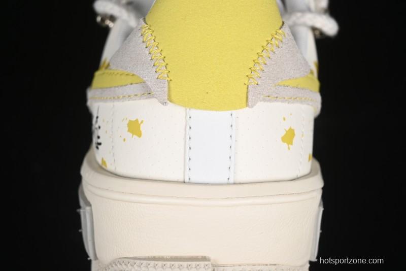 Nike Air Force 1 Fontanka Custom Graffiti Low-Top Casual Sneakers with Deconstructed Dual Laces - DV6984-001