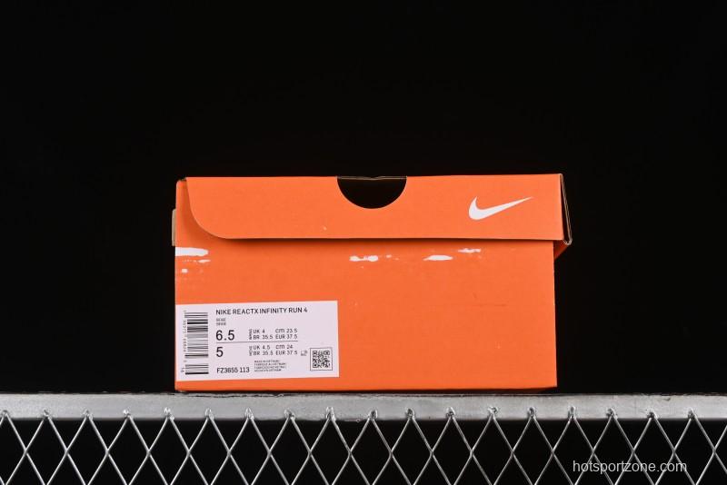 Nike ZoomX Infinity Run 4 Knit Upper Professional Cushion Running Shoes - FZ3655-113