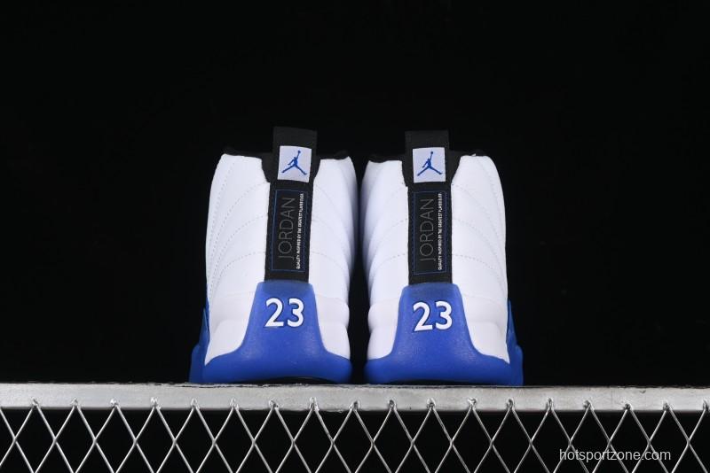 Nike Air Jordan 12 Retro Basketball Shoes in White and Blue - CT8013-140