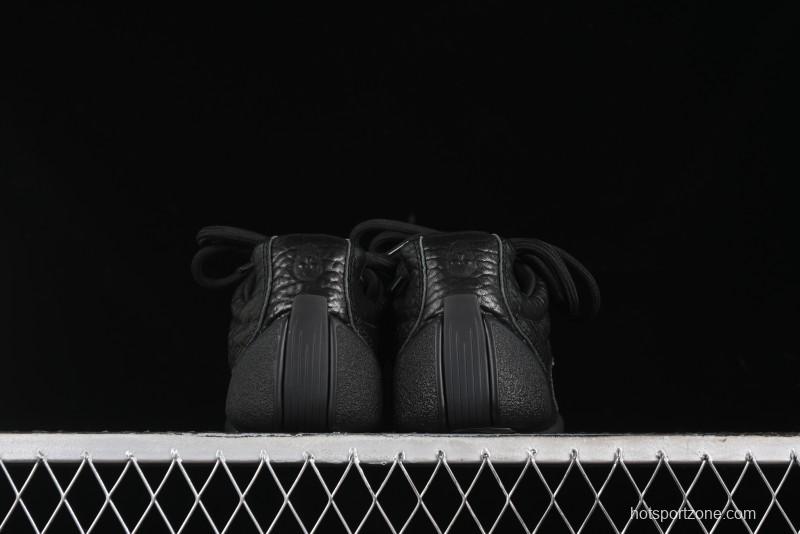 Alexander McQueen Flexion Retro Sneakers in Black with Diamond Grain Calfskin - 8.F6