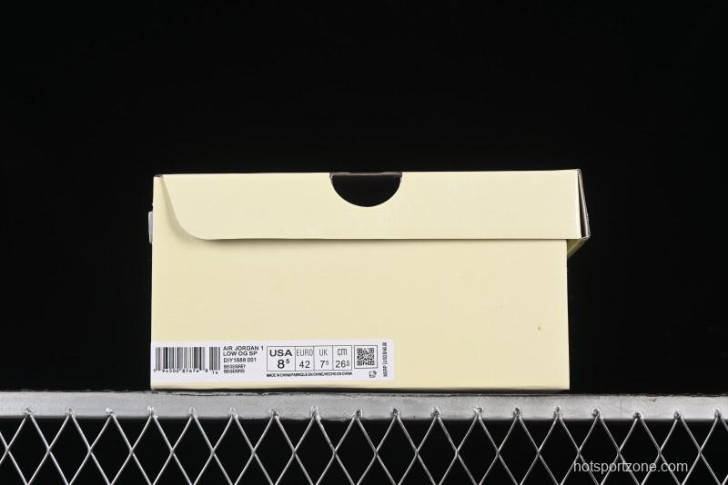 Nike Travis Scott x Fragment Design x Air Jordan 1 Low OG SP AJ1 Supreme North Face Collaboration - DIY1688-001