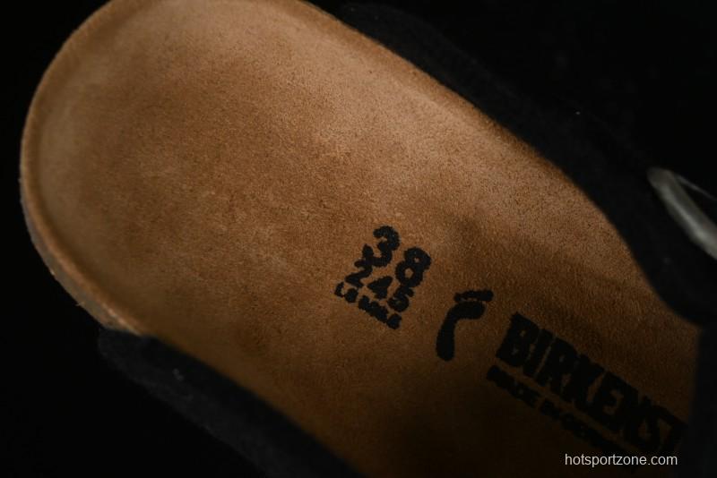 Birkenstock Half Open Toe Sandals with Smokeless Coal Wool Upper - G.D4