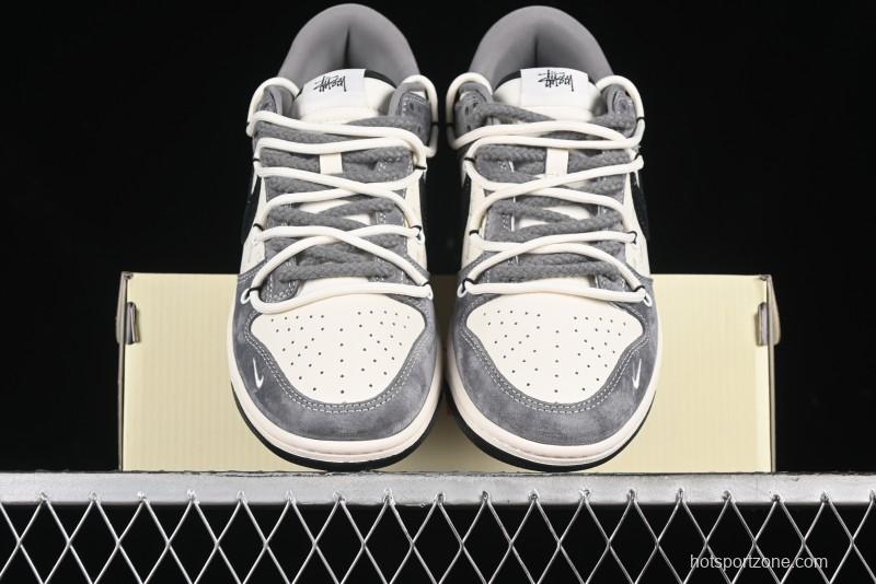 Nike SB Dunk Low Stussy Anniversary Edition Customized Low-Top Casual Sneakers - SJ2068-305
