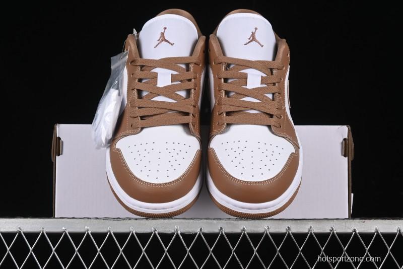 Nike Air Jordan 1 Low AJ1 White Tan Low-Top Casual Sneakers - DC0774-202