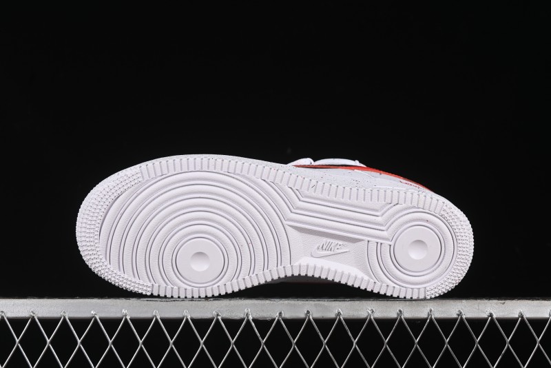 Supreme x Nike Air Force 1 '07 Low Casual Sneakers with Broken Swoosh and Anime-Inspired Spray Paint Design - CU9225-101
