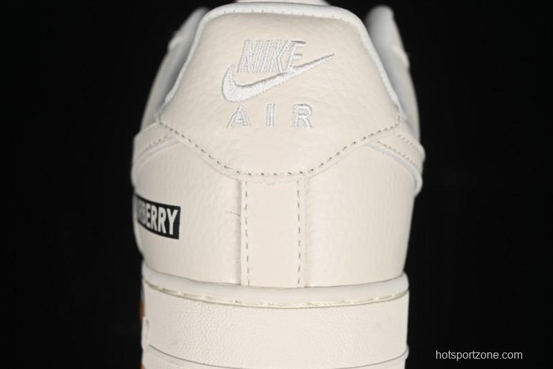 Nike Air Force 1 '07 Low Burberry Check Print Casual Sneakers - DF0180-006