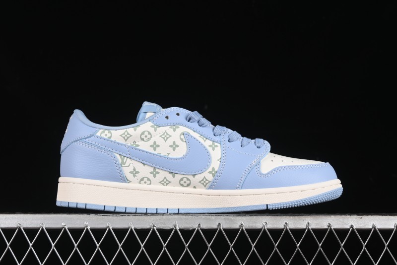 Nike Travis Scott x Fragment Design x Air Jordan 1 Low OG SP AJ1 University Blue - LX1988-104