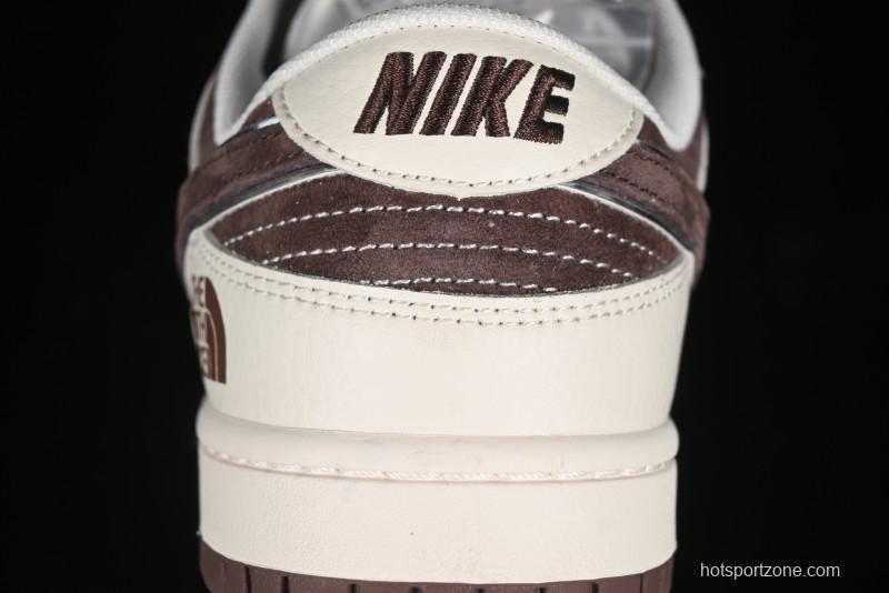 Nike SB Dunk Low The North Face Collaboration Anniversary Edition Premium Custom Low-Top Casual Skate Shoes - DQ1098-515