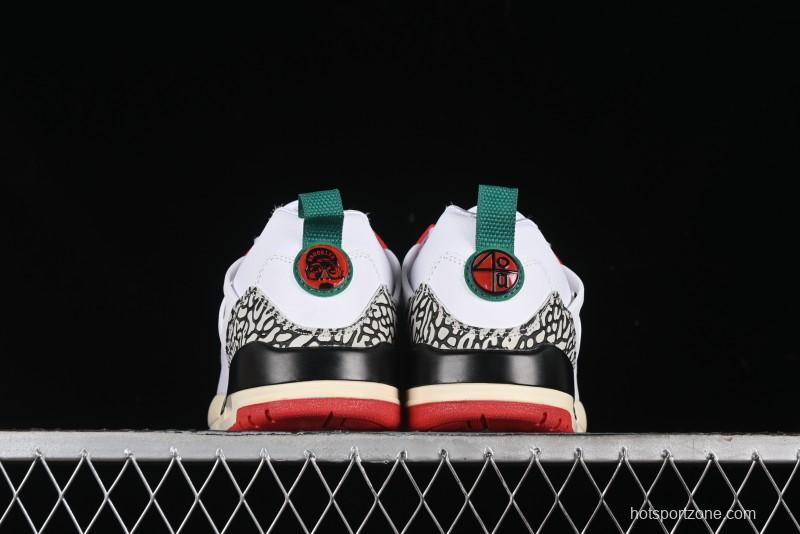 Nike Jordan Spizike Low AJ Retro Sneakers with Elephant Print and Multi-Element Design - 315371-125