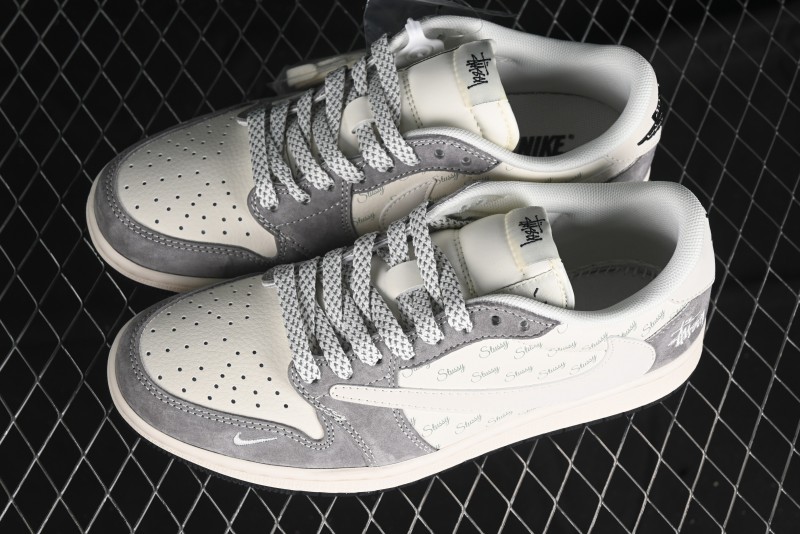 Nike Travis Scott x Fragment Design x Air Jordan 1 Low OG SP AJ1 Retro Sneakers - XY2688-124