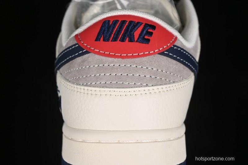 Nike SB Dunk Low Stussy Anniversary High-End Custom Sneakers with Blue Swoosh - SJ1089-003