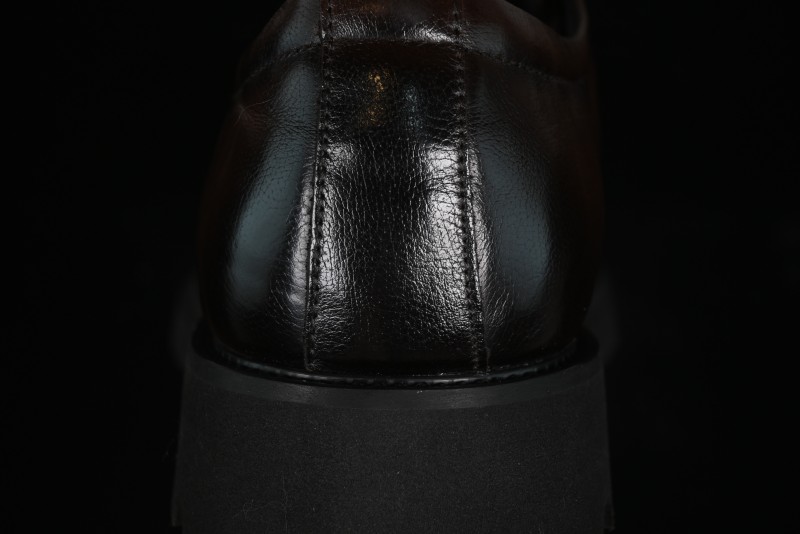 ECCO Block Derby Round Toe Genuine Leather Brogue Dress Shoes - 63667201002