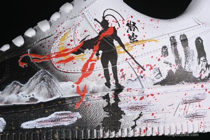 Nike Air Force 1 '07 Low Black Myth Wukong Custom Spray-Painted Gift Box Low-Top Casual Sneakers - ZH0316-045