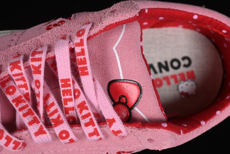 Converse One Star Hello Kitty Collaboration Low Top Casual Sneakers with Embroidered Bow - 362941C