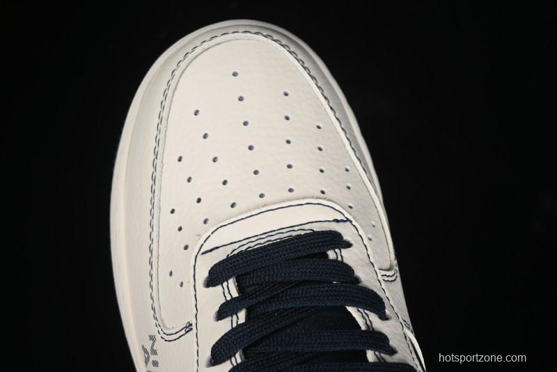 Nike Air Force 1 '07 Low Gucci Stone Island Collaboration - Off White Graphite Low-Top Casual Sneakers - KK1988-013