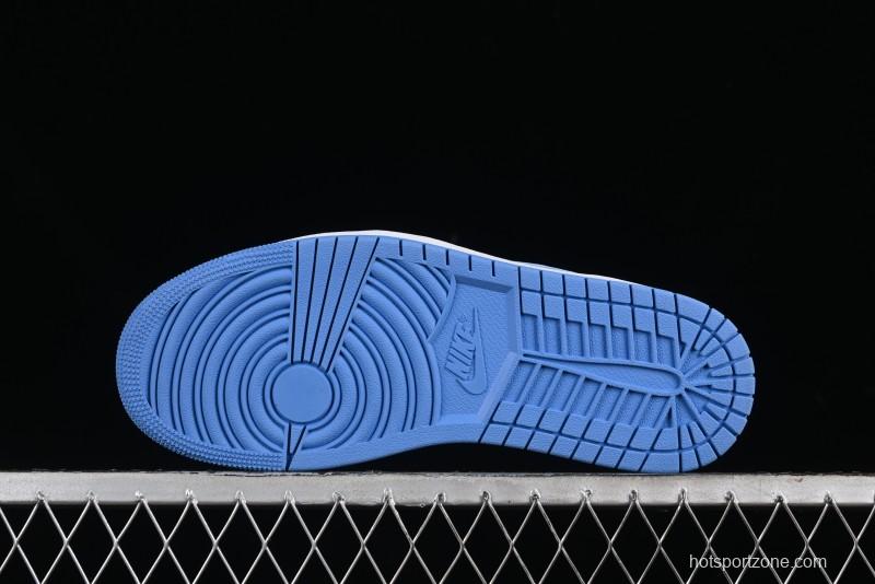 Nike Air Jordan 1 Low AJ1 Patent Leather Blue Casual Sneakers - FZ2138-114