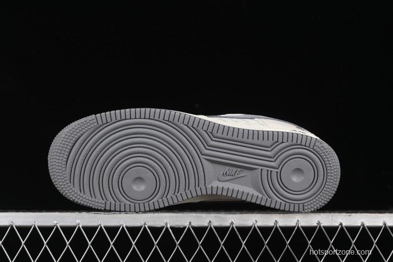 Nike Air Force 1 '07 Low Stussy Collaboration - English Beige Grey Red Low-Top Casual Sneakers - XZ3318-567