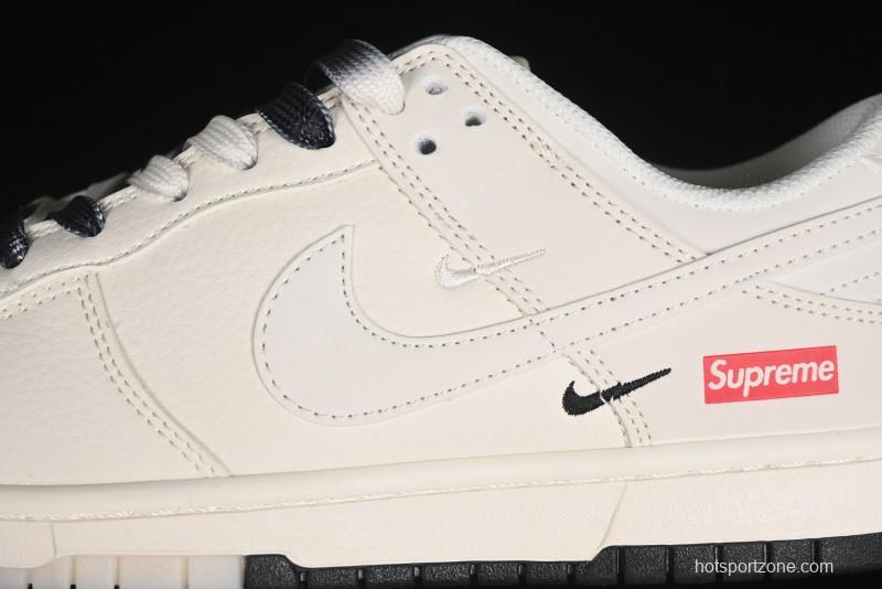 Nike SB Dunk Low Supreme Collaboration - Double Swoosh Dual Color Anniversary High-End Custom Low-Top Casual Skate Shoes - BB8675-112