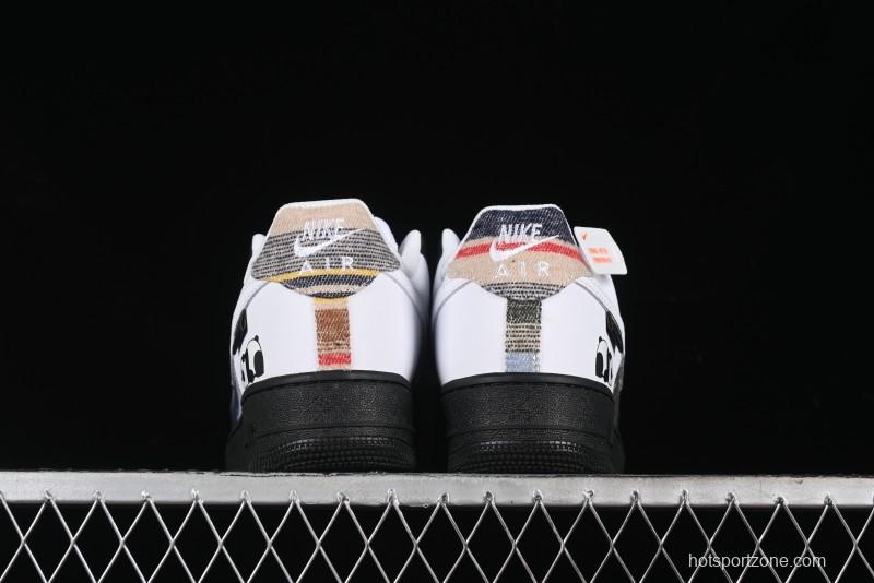 Nike Air Force 1 '07 Low Casual Sneakers with Lazy Panda Design - CW1188-768