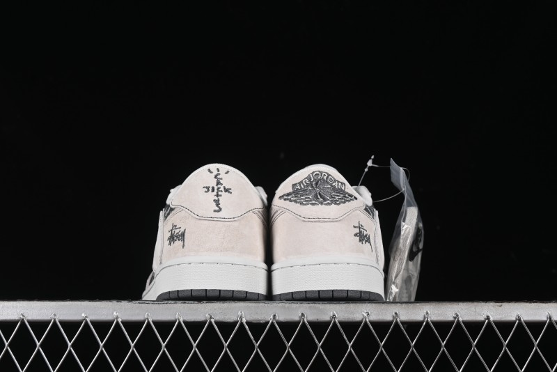 Nike Travis Scott x Fragment Design x Air Jordan 1 Low OG SP AJ1 Retro Sneakers - XZ3398-002