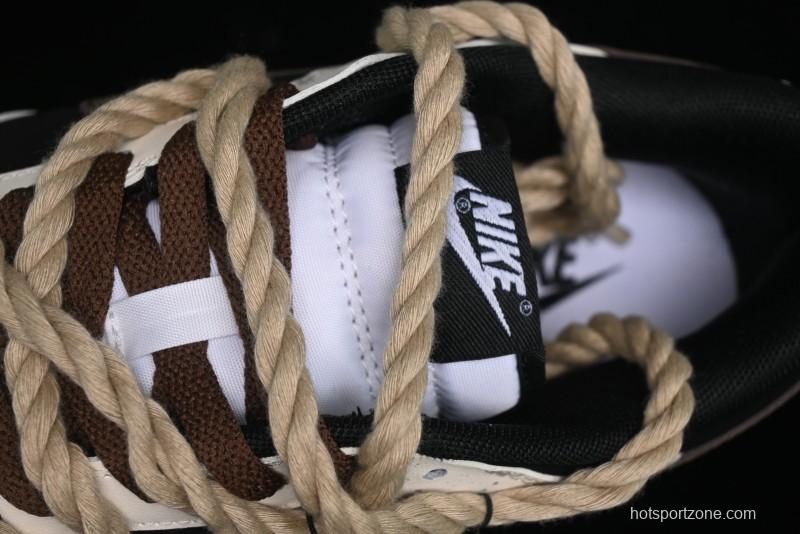 Nike Dunk Low Retro Casual Sneakers with Little Panda and Dopamine Mocha Design - DD1391-100