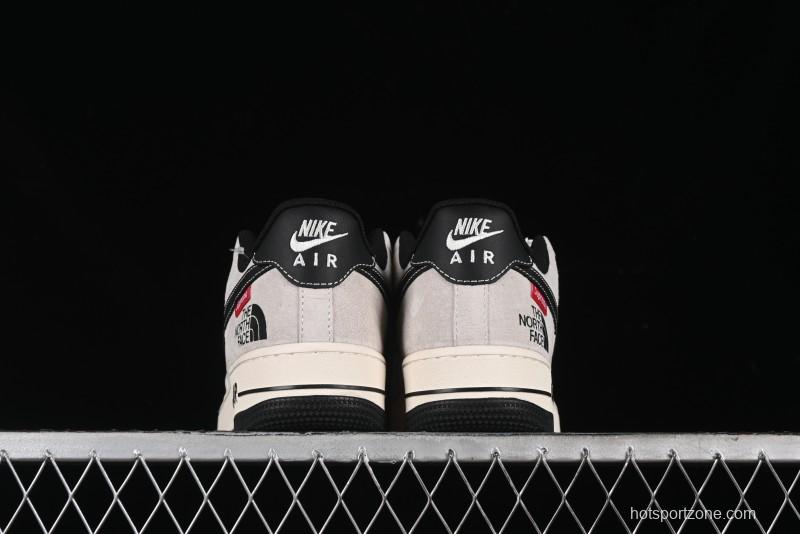Nike Air Force 1 '07 Low Supreme Stussy Collaboration - Black Grey Red Label Low-Top Casual Sneakers - XZ6188-115
