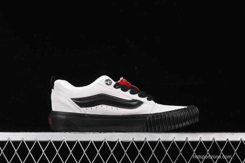 Vans Knu Skool Halloween White Black Low Top Retro Casual Vulcanized Slip On Shoes - VN0009QCSWE