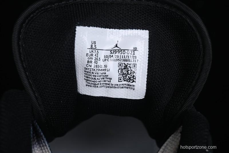 Nike Air Jordan 1 Low AJ1 Supreme Collaboration - Black White Two-Tone Retro Basketball Shoes - SJ9950-021