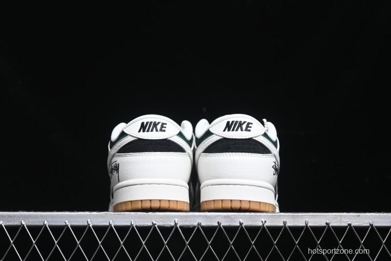 Nike SB Dunk Low Stussy Collaboration - Double Shadow White Hook Anniversary High-End Custom Low-Top Casual Skate Shoes - SF1029-406
