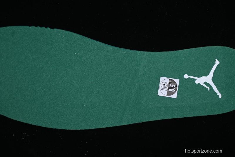 Nike Air Jordan 4 Remastered AJ4 Retro Sneakers in White Green with Gum Sole - FQ7939-103