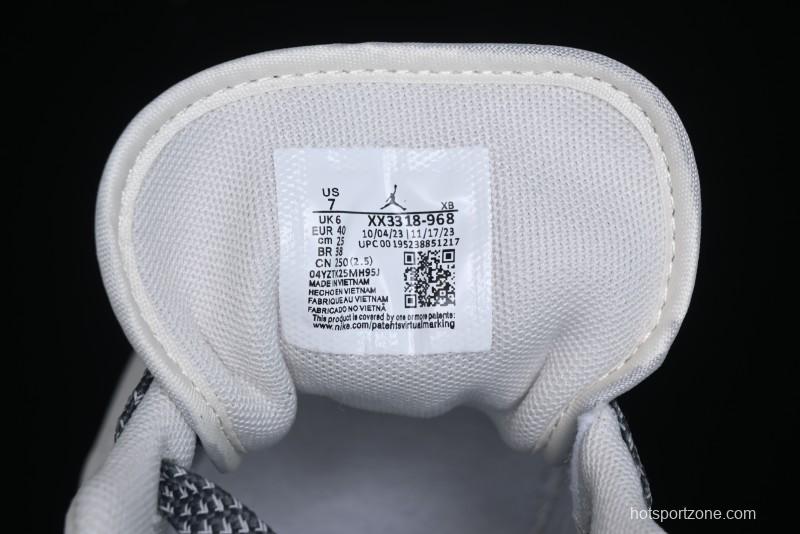 Nike Air Jordan 1 Low Stussy Collaboration - Grey Pigskin Black Base Retro Basketball Shoes - XX3318-968