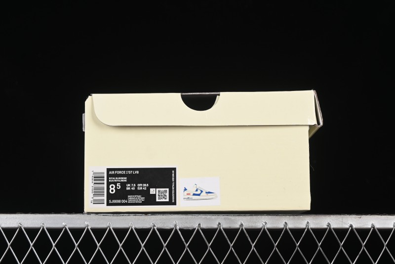 Nike Air Force 1 '07 Low Supreme Collaboration - Off White Navy Blue Low Top Casual Sneakers SJ6698-004