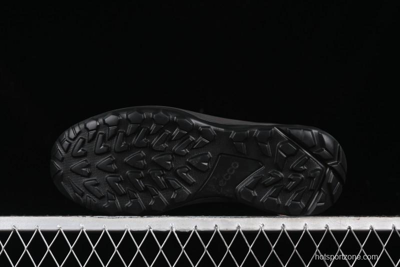 ECCO DRIVE Series Outdoor Waterproof Breathable Slip-Resistant Retro Fashion Patchwork Hiking Shoes - 88259401001