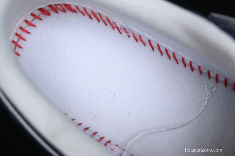 Nike Air Force 1 '07 Low Stussy Collaboration - Navy Red Print Casual Sneakers - XZ6188-350