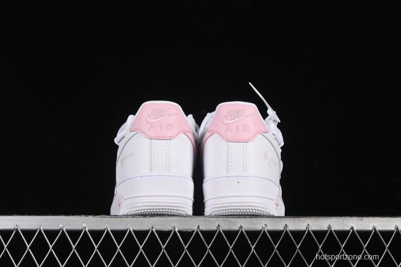 Nike Air Force 1 '07 Low Custom Spray Cherry Blossom Story Low-Top Casual Sneakers - ZH0316-052