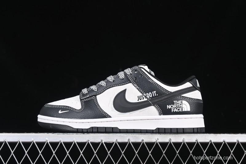 Nike SB Dunk Low The North Face Graffiti Black Swoosh Anniversary Custom Low-Top Casual Skate Shoes - DM6868-028