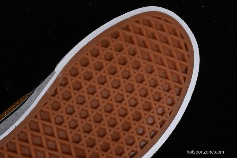 Vans Caldrone Classic American Retro Skate Shoes in Brown Orange - VN000CXZ1OU