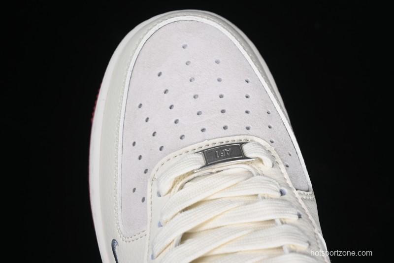 Nike Air Force 1 '07 Low The North Face Collaboration Beige Red Casual Sneakers - DM6688-047