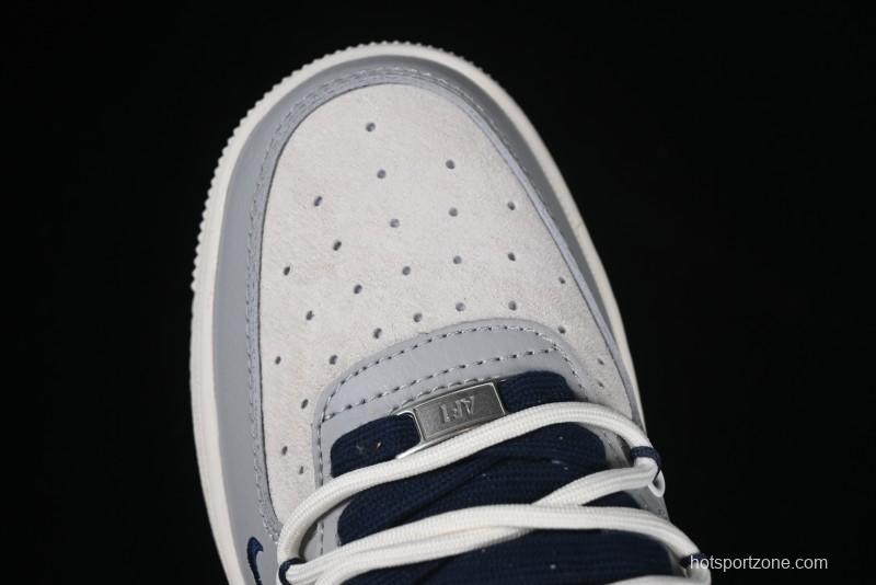 Nike Air Force 1 '07 Low The North Face Collaboration Grey Blue Lace-Up Low-Top Casual Sneakers - DM6688-024