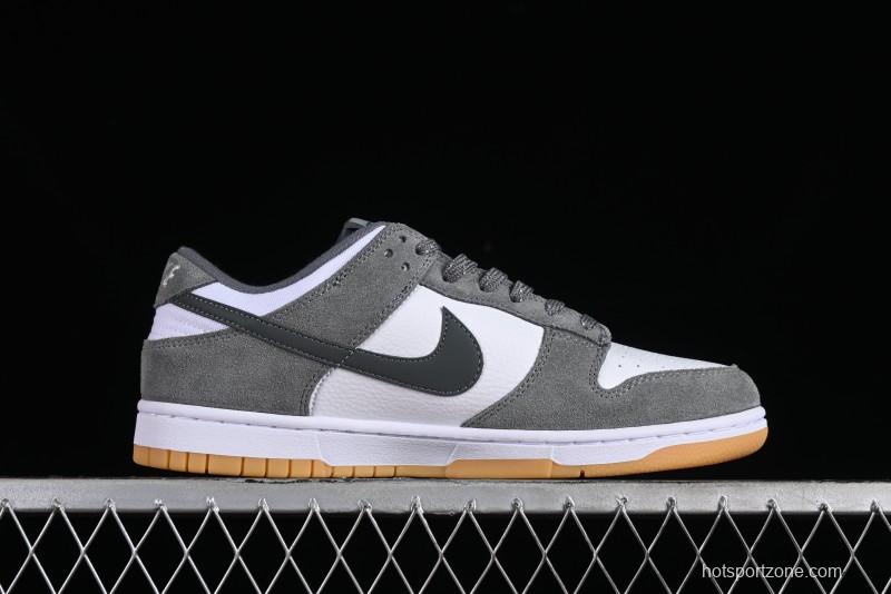 Nike Dunk Low SB Grey Gum Retro Skate Shoes with Suede Overlays - FV0389-100