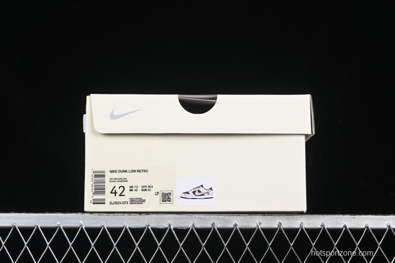 Nike SB Dunk Low Lightning Collaboration Daisy White Swoosh Anniversary Custom Low-Top Casual Skate Shoes - DJ2024-073