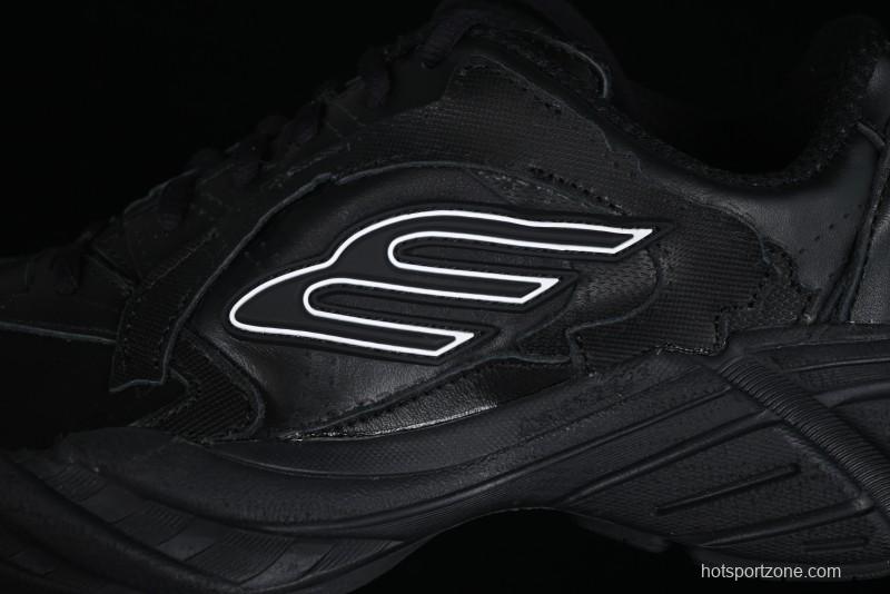 Balenciaga Monday Leather Round Toe Lace-Up Low-Top Casual Shoes - WDTSC1000