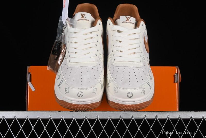 Nike Air Force 1 '07 Low LV Collaboration - Beige Brown Pigskin Casual Shoes CV1724-112
