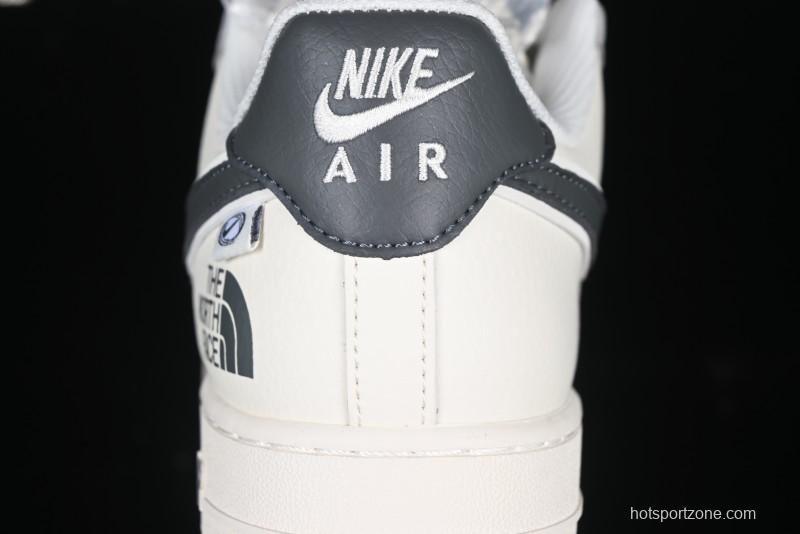 Nike Air Force 1 '07 Low The North Face Collaboration Beige Grey Check Grey Outsole Casual Sneakers - XZ6188-191