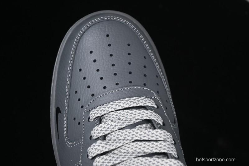 Nike Air Force 1 '07 Low Custom Graffiti Broken Swoosh Casual Sneakers - DM0970-132